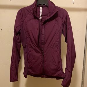 lululemon faux puffer perforated running jacket